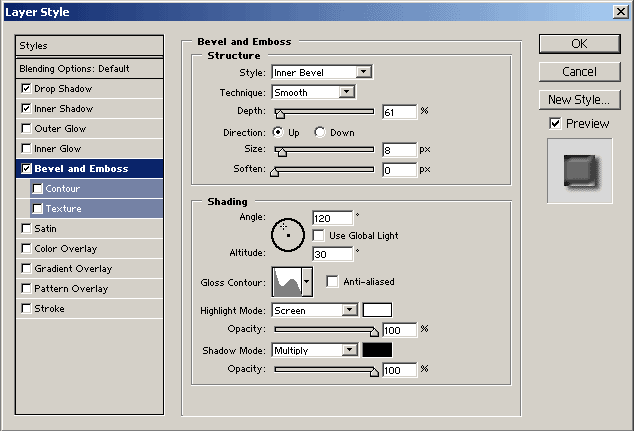 Bevel and Emboss