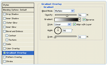 Gradient Overlay settings